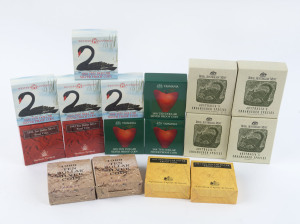 Silver : 1989-1995 range of $10 Silver Proof coins with 'State Series' 1989 Queensland (2), 1990 Western Australia (4), 1991 Tasmania (3), Northern Territory (2), 1993 A.C.T. (2); also 1995 Endangered Species (4); each coin 20gr of sterling silver (92.5%), all in the original packaging. (17)