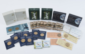 Uncirculated Decimal Sets : Uncirculated coins with ONE DOLLAR 1993 (6) including Royal Easter Show (2) & Royal Melbourne Show (2); 1994 (4); 1995 (8) comprising two each of 'B', 'C', 'M' & 'S' mint marks; 1996 (9) comprising 'C' mint mark (7) amd 'S' mint mark (2), 1997 Kingsford Smith 'C' mint mark (2); also $5 alloy Proofs comprising 1988 Bicentenary (2), 1992 Space (2) & 1996 Bradman (2); a few items with damaged packaging; Unc. (35 items)