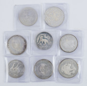 SILVER - world : 1974 Conservation Issue proofs comprising Costa Rica 50Co & 100Co, Indonesia 2000Rp & 5000Rp, Nepal 25Rp & 50Rp, Tanzania 25sh & 50sh, lower denomimations weighing 28gr & higher denominations 35gr, total weight 252gr of 92.5% silver,
