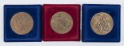 Israel - coins : 1988-89 State Medals in Bronze (59mm diameter) comprising 'Saw You Weltering in Your Blood - In Memory of Polish Jewry' (2), & 'May the Lord Bless You - Priestly Blessing', Unc. (3)