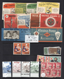 REST OF THE WORLD - Thematics : M' THEMATICS WITH 'MEDICINE', 'MINERALS' & 'MILITARY': ex-dealer's stock on Hagners in binder, 1960s-90s era with sets, part-sets and M/Ss, 'Medicine' being the most populous section and includes booklets (10) of South African Xmas & Easter charity labels; items were previously priced up to $20 (charity booklets $30 each), majority mint with good proportion MUH, wide range of countries represented; mostly fine. (100s)