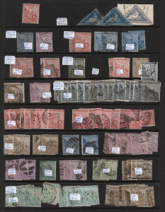 SOUTH AFRICA : 1860s-1990s ex-dealer's mostly used stock on Hagners in two display book with pre-federation selections from COGH, Natal, OFS & Transvaal with KEVII to £1, also Zululand with 1888-93 3d to 6d Overprints and 1894 1/- & 2/6d Tablets; federated South Africa with KGV to 10/-, 1933 Voortrekker set, duplicated Pictorials pairs to 10/-, duplicated War Effort issues, 1954 Wildlife to 10/- block of 4, range of decimal part-sets & sets with values to 20r, plus multiples and M/Ss