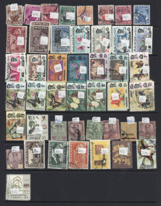 REST OF THE WORLD - General & Miscellaneous Lots : BRITISH COMMONWEALTH: 'M' Countries ex-dealer's 1860s-1980s used stock of single stamps (no sets) on Hagners in display book, predominantly Malaya & States (arranged a little haphazardly) plus North Borneo & Sarawak; other selections from Maldives, Malta, Mauritius, Malawi/Nyasland incl. 1896 3/- Arms, Morocco Agencies & Montserrat; plenty of pickings, previously priced up to $60 (Perak 1938-41 $2); mixed condition in places, generally fine. (15