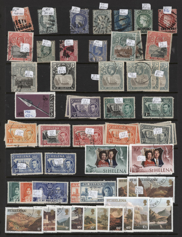 REST OF THE WORLD - General & Miscellaneous Lots : BRITISH COMMONWEALTH: 'N' to 'Z' Countries ex-dealer's 1860s-1980s mostly used stock of single stamps (few sets) on Hagners in display book, with selections from Nauru, Nigeria, Niue, Norfolk Is, Nyasalan