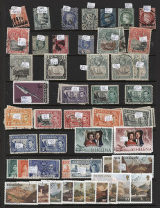 REST OF THE WORLD - General & Miscellaneous Lots : BRITISH COMMONWEALTH: 'N' to 'Z' Countries ex-dealer's 1860s-1980s mostly used stock of single stamps (few sets) on Hagners in display book, with selections from Nauru, Nigeria, Niue, Norfolk Is, Nyasaland, Pakistan, St Helena with some better QV incl. imperf 6d blue SG.1, St Lucia, St Kitts, St Vincent, Samoa, Seychelles, Sierra Leone, Singapore, Solomons, Swaziland, Sri Lanka, Sudan, Tanzania, Tonga, Trinidad & Tobago, Uganda, Vanuatu, Zambia
