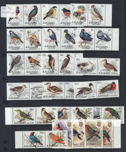 REST OF THE WORLD - General & Miscellaneous Lots : BRITISH COMMONWEALTH: 'A to 'G' ex-dealer's 1880s-1980s mint stock of mostly single stamps, part/short sets and complete sets on Hagners in a display book, with Aitutaki 1981 Birds set of 36 (MUH) and BIOT 1968 Marine Life set mint, other selections from Antigua, Ascension incl. 1976 £2 Bird in blocks of 10 (2) & strip of 5 (MUH), Bahamas, Barbados, Botswana with 1993 Birds Endangered Species in blocks of 10 (MUH), British Honduras,