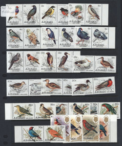 REST OF THE WORLD - General & Miscellaneous Lots : BRITISH COMMONWEALTH: 'A to 'G' ex-dealer's 1880s-1980s mint stock of mostly single stamps, part/short sets and complete sets on Hagners in a display book, with Aitutaki 1981 Birds set of 36 (MUH) and BIO