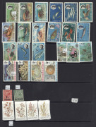 REST OF THE WORLD - General & Miscellaneous Lots : BRITISH COMMONWEALTH: 'A to 'G' ex-dealer's 1880s-1980s mint stock of mostly single stamps, part/short sets and complete sets on Hagners in a display book, with Aitutaki 1981 Birds set of 36 (MUH) and BIO - 5