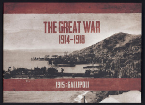 Decimal Issues : "The Great War 1915-1918 - 1915 Gallipoli" Collection, Australia Post emission in hardbound album with slipcase, including individiually numbered digitally printed M/Ss, covers, "Murphy' the donkey coin, British & New Zealand stamps, etc. Limited Edition, numbered #156 of only 250 produced. Current retail $425. Hard to source.