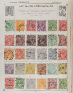 REST OF THE WORLD - General & Miscellaneous Lots : 1860s-1950s World Collection mostly used in two albums and a pocket stockbook including a well-filled "Strand" album with a good spread of issues incl. Australia Roos to 5/-, KGV Heads to 1/4d, KGV Commemoratives to 1/-; also Australian Colonies, Papua, New Guinea & New Zealand & GB with modest pickings, plus foreign issues with earlier emissions from China, Japan. Worthy of further investigation. (many 100s)