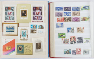 REST OF THE WORLD - General & Miscellaneous Lots : World mostly used array in stockbooks with Australian pre-decimals incl. a few States, GB 1918-19 2/6d Seahorse with 'SETTLE' datestamp, Russia 1970s M/Ss (mint); also Australian 75th Anzac Anniv. $5 coin, plus a few Japanese banknotes and small stockbook with Weet-Bix collector cards. (many 100s)