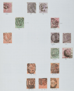 GREAT BRITAIN : 1841-1951 mostly used collection with QV imperf 1d red (2) & White Lines Added 2d blue, perforated 2d blues (4); range of Surface Printed incl. 1855-57 Emblems 1/- & 1862-64 Emblems 1/-, 1867-80 10d pale red-brown & 2/- dull blue, later QV to 2/6 ('498' cancel) & 5/- (2), KEVII to 2/6d (3) & 5/-, KGV with 1913-18 Seahorses 2/6d (4) & 5/- (2) & 1934 Seahorses 2/6d to 10/-, some KGV/KGVI watermark variants incl. 1929 UPU Wmk S/W ½d & 1½d, KGVI high values complete incl £1 Wedding (