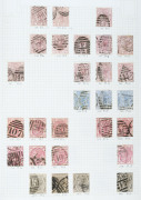 GREAT BRITAIN : 1841-1951 mostly used collection with QV imperf 1d red (2) & White Lines Added 2d blue, perforated 2d blues (4); range of Surface Printed incl. 1855-57 Emblems 1/- & 1862-64 Emblems 1/-, 1867-80 10d pale red-brown & 2/- dull blue, later QV - 3