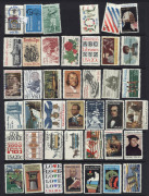 UNITED STATES OF AMERICA - Aerophilately & Flight Covers : 1860s-1980s ex-dealers stock in ring-binder, predomimantly modest used material with a few better items including 1869 6c Washington (straight edge at right) plus 1c Franklin used (thinned), 1898 - 9