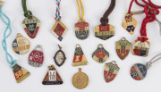 MELBOURNE CRICKET CLUB Membership fobs, 1913-14, 1945-46 plus a range of later years and three different 50 Year membership fobs. (17 items).