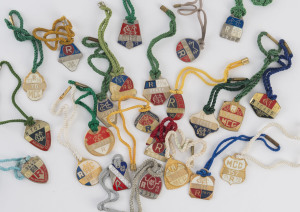 MELBOURNE CRICKET CLUB: 1968-69 to 1990-91 collection of  "R" (Restricted) membership fobs; all different. (23 items).