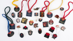 MELBOURNE FOOTBALL CLUB: 1981 - 2005 range of Membership & supporters fobs, badges and pins, (30 items).