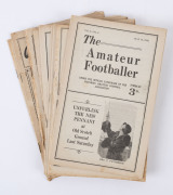 "THE AMATEUR FOOTBALLER" (Under the Official Patronage of the Victorian Amateur Football Association) [Published by C.G. MacGowan, Montague St., East St.Kilda]: 12 editions between May 1933 and August 1935. Mixed condition. The teams covered include Old S