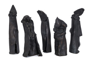 PHILLIP JOSEPH CANNIZZO (1945 - ), Group of 5 statues, cast bronze, signed "Cannizzo, '71", the tallest 34cm
