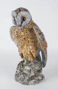 HUGO LONITZ (attributed) Prussian majolica owl statue, circa 1870s, 37cm high - 4