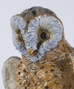 HUGO LONITZ (attributed) Prussian majolica owl statue, circa 1870s, 37cm high - 14