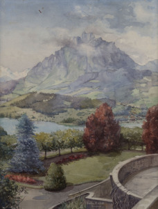 VIOLA P. WITT, Lucerne, circa 1930s, watercolour signed and titled lower centre "Viola P. Witt, Lucerne" 33 x 25cm.