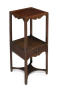 A Georgian bedside washstand, mahogany with single drawer, circa 1790, ​78cm high, 34cm wide, 34cm deep