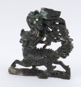 A Chinese carved jadeite dragon statue, 20th century, ​18cm high - 2