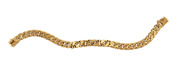 An 18ct yellow gold solid curb link bracelet set with 16 blue sapphires, stamped "750", ​22cm long, 52 grams - 2