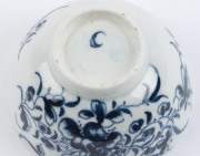 DR WALL WORCESTER early English porcelain tea bowl, circa 1770, crescent mark to base, 4cm high, 7cm diameter - 3