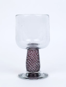 JULIO SANTOS Australian art glass chalice, engraved "J. Santos, 1981", ​18cm high