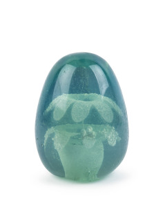 A rare English antique coloured glass paperweight dump, 19th century, 9cm high, 7cm wide