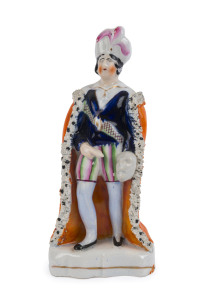 STAFFORDSHIRE "HAMLET" rare antique English pottery statue, circa 1840, 20.5cm high