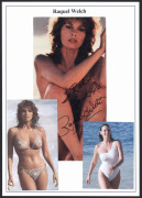 ACTRESSES: autographs of 1940s-2000s era actresses on photographs/images of various size, several being glamour pictures, comprising Cyd Charisse, Jane Russell, Joan Collins, Urusula Andress, Jane Fonda & Raquel Welch; all tidily display in individual dis - 2