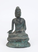 A Thai cast bronze seated Buddha statue, 19th/20th century, ​14cm high