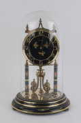 KEININGER & OBERGFELL German 400 day dome clock with black painted finish, 20th century, ​31cm high