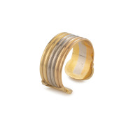 CARTIER 18ct gold ring in three tones, stamped "Cartier, 750", ​6.8 grams