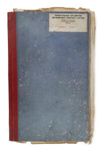 TRANS-TASMAN AIR SERVICE DEVELOPMENT COMPANY LIMITED: MINUTE BOOK from 14th June 1935, the first meeting of the Board of Directors: Sir Charles Kingsford Smith, Captain P.G. Taylor, B.T. Sheil and J.W. Stannage, up to the final entry on 29th May1936 follo