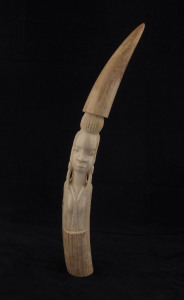 An African ivory tribal carving, early 20th century, 37cm high