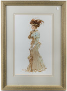 GERRARD LANTS (1927-1998), portrait of a lady, watercolour, signed lower left "Lants", ​52 x 32cm - 2