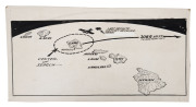 THE LOSS OF THE "STELLA AUSTRALIS" - CHARLES ULM & CREW - DECEMBER 1934. A folio of 21 original press photographs (various sizes), and 3 original hand-drawn maps (as published), all from the "San Francisco Examiner" archives. The photos show Ulm and his