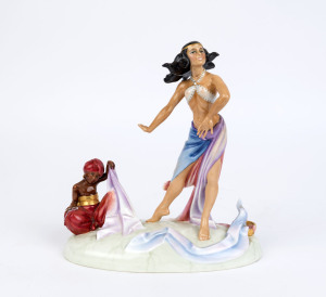ROYAL DOULTON "SALOME" (HN 3268) limited edition porcelain statue 366/1000 modelled by PEGGY DAVIES, circa 1990, green factory mark to base, 24cm high, 22.5cm wide