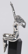 AMEDEO GENNARELLI (1881-1943), "The Carrier Pigeon", silvered bronze on 3-tiered onyx base, circa 1925, signed "A Gennarelli" to the base, with foundry mark to bottom (left cheek), 57cm including base. Provenance: Bunda Fine Jewels & Antiques, November 2 - 5