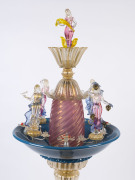 CENEDESE rare exhibition Murano glass fountain adorned with female figures and flowers, circa 1940s, an impressive 175cm high, 60cm wide - 2