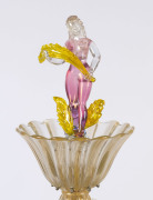 CENEDESE rare exhibition Murano glass fountain adorned with female figures and flowers, circa 1940s, an impressive 175cm high, 60cm wide - 3