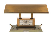 SETH THOMAS American Art Deco desk clock with lamp and pen holders, circa 1925, ​32cm high, 46cm wide