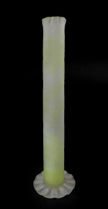 GALLE French cameo glass Art Nouveau cylindrical vase, circa 1900, signed "Galle", 40cm high