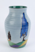 CLARICE CLIFF "Isis" English Art Deco ceramic vase, circa 1930, stamped "Hand Painted Bizarre by Clarice Cliff, Newport Pottery, England, Caprice, Isis", 25cm high - 2