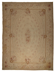An antique Aubusson floral tapestry, circa 1900, 346 x 240cm