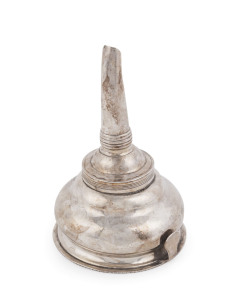 A George III sterling silver wine funnel with gadrooned rim, by Solomon Hougham of London, circa 1805, 13cm high, 100gms.